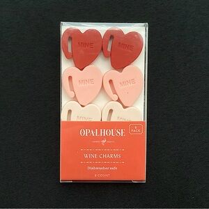 ⭐️ Opalhouse Valentine’s Day Heart Wine Charms Eight Pack